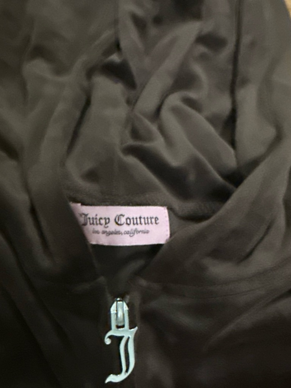 Juicy Couture Black Bomber Jacket with Signature 'J' Zipper Pull